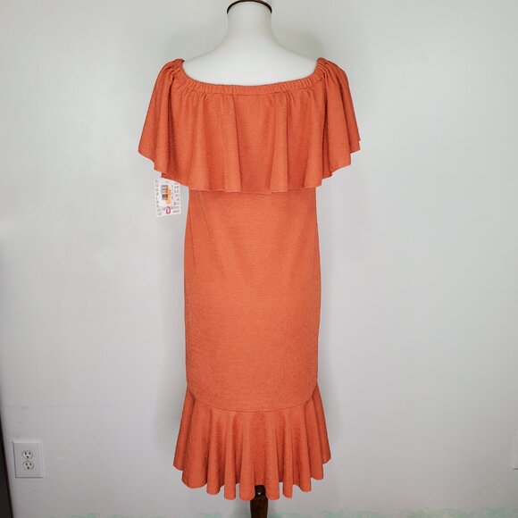LuLaRoe Flounce On or Off Shoulder Stretchy Sheath CiCi Dress NEW NWT Size S - Picture 6 of 13